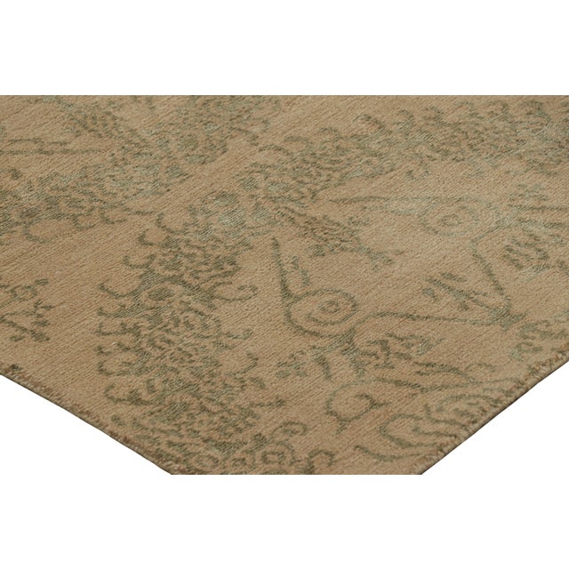 Rug & Kilim’s European Style Runner Rug in Gold With Floral Medallions “Catana” For Sale In New York - Image 6 of 8