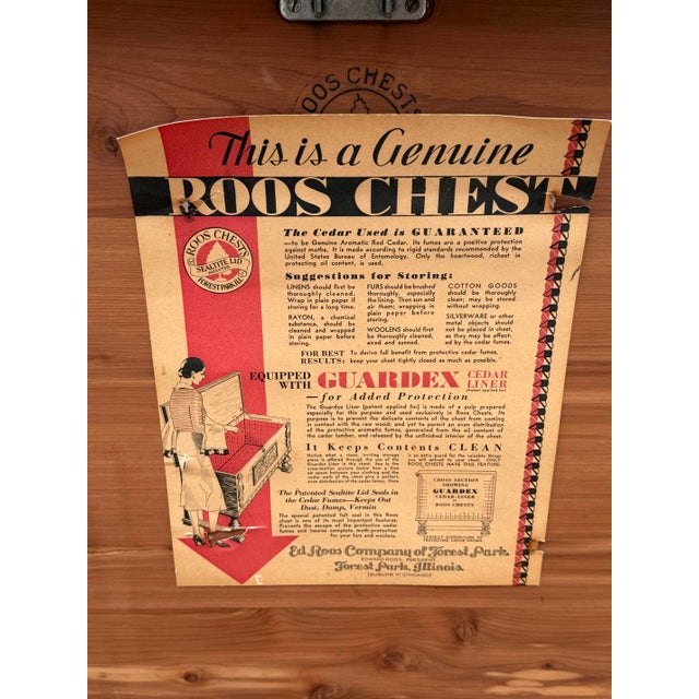 1930s Roos Cedar Blanket Chest For Sale - Image 12 of 12