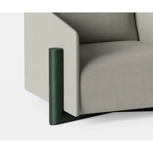 Contemporary Set of Grey Timber Lounge Chairs by Kann Design For Sale - Image 3 of 6