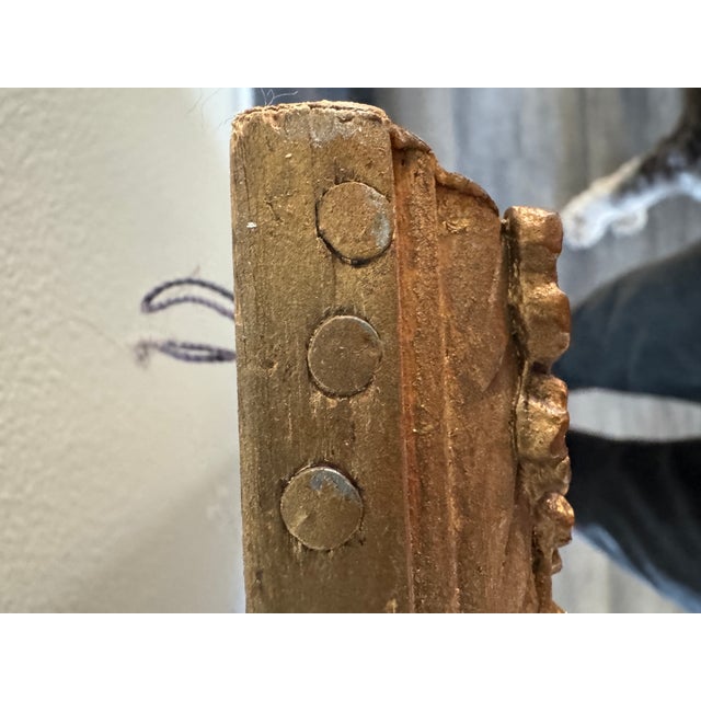 Antique Giltwood Wall Mirror, Late 19th Century (C. 1880–1900) For Sale - Image 4 of 9