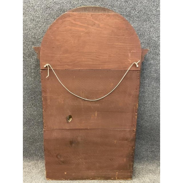 1920s Antique Walnut Arched Wall Mirror | Burl Wood Dome Top Mirror | Architectural Traditional Mirror | Grandmillennial Decor For Sale - Image 5 of 5