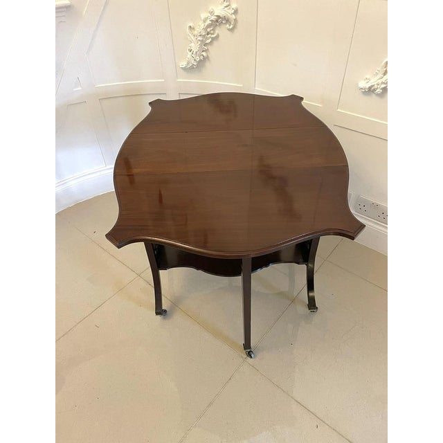 Brown Antique Mahogany Sutherland / Occasional Table, 1860s For Sale - Image 8 of 18