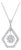 Mid 20th Century 14k White Gold Diamond Drop Slide Pendant Necklace Estate For Sale