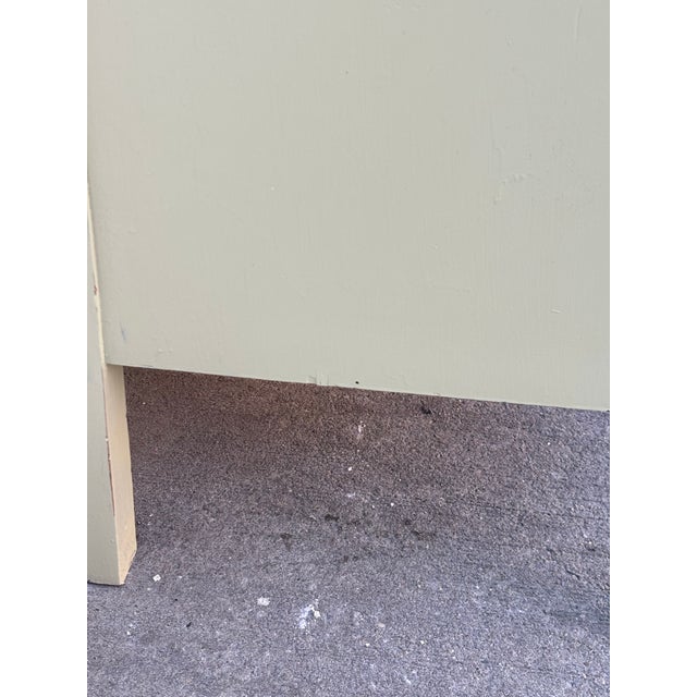 Painted Vintage Dresser | Cottage Style Chest of Drawers | Farmhouse Tall Dresser | Green Bedroom Storage | Shabby Chic Four Drawer Chest For Sale - Image 4 of 12