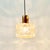 Mid Century Amber Diamond Glass & Brass Pendant Light by Helena Tynell for Limburg, Germany, 1960s For Sale - Image 6 of 10