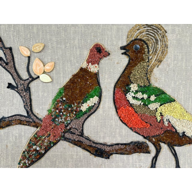 Midcentury Modern Birds Large Gravel Art For Sale - Image 4 of 7
