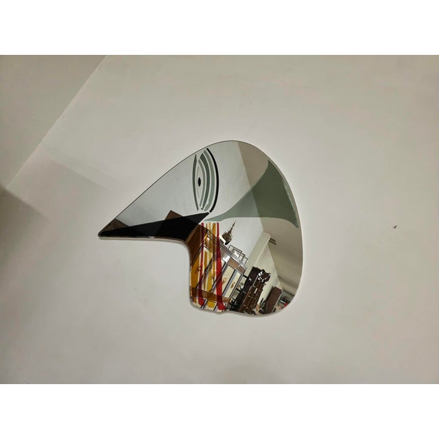 Glass Vintage Mirror by Renata Boero for Fiam, 1980s For Sale - Image 7 of 18