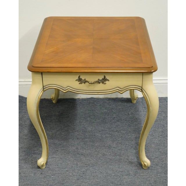 ALTAVISTA LANE FURNITURE Cream / Off White Country French Style 23" Accent End Table 954-05 22" High 23" Wide 27" Deep We...