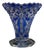 Art Deco Flared Vase in Blue Crystal, 1920 For Sale