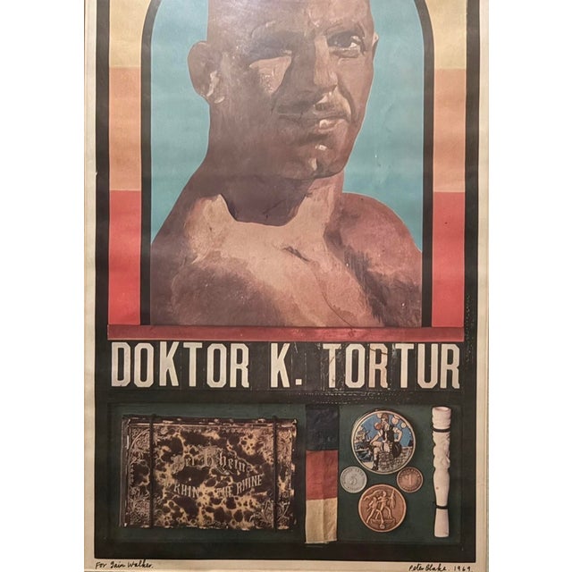 Sir Peter Blake Inscribed Doktor K. Tortur Poster, 1965 For Sale - Image 3 of 6