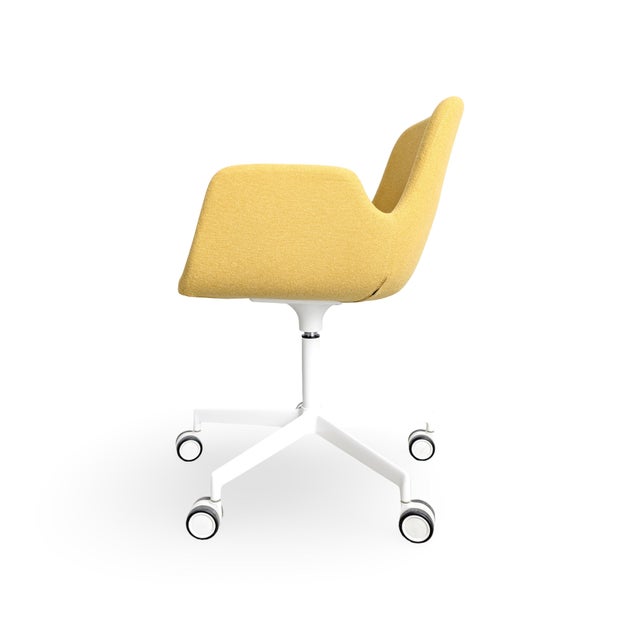 Yellow S131 Chairs with Hee Welling Fabric Armrests from Lapalma, Set of 5 For Sale - Image 8 of 13