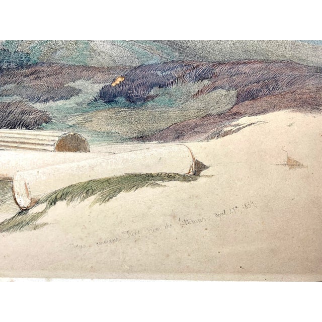 Antique Colored Lithograph Art by f.g. Moon Copied From the Holy Land Sketchbook by R. David For Sale - Image 4 of 7