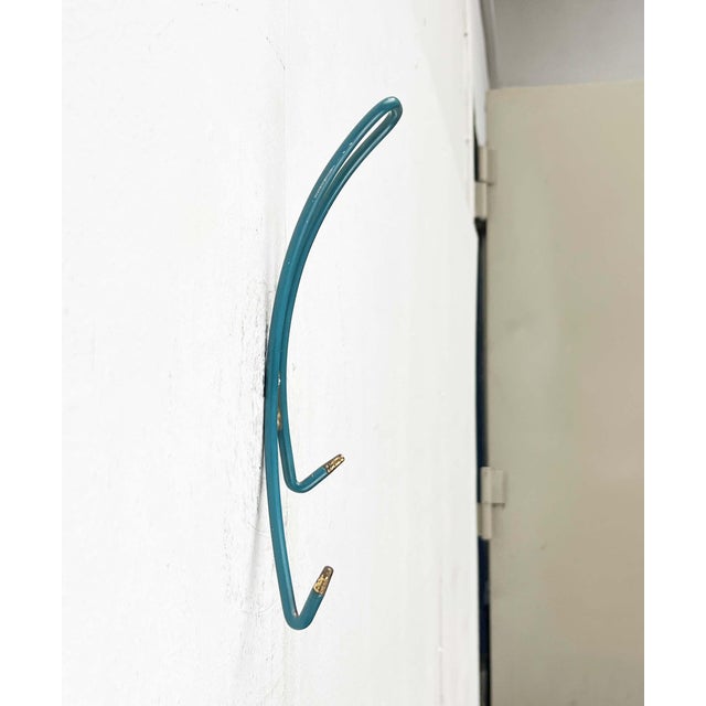 Metal Mid-Century Modern German Wall Coat Rack, 1960s, Set of 5 For Sale - Image 7 of 18