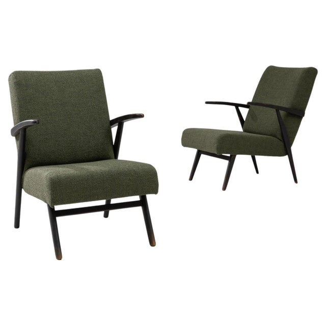 1960s Czech Upholstered Armchairs - A Pair For Sale - Image 15 of 18