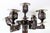 4-Arm Candelabra in Rosewood with Silver Applications For Sale - Image 5 of 8
