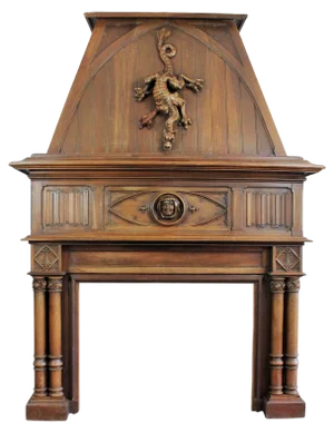 Late 19th Century Gothic Revival Fireplace