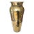 Italian Hollywood Regency Brass Trompe l'Oeil Ribbon Tassel Vase or Urn For Sale