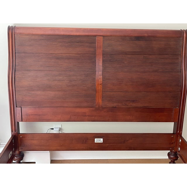 Traditional 1990s Ethan Allen Queen Bed Formerly British Classics/Caymen Collection Now Called Kingston For Sale - Image 3 of 18