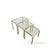 Mid-Century Hollywood Regency Brass and Glass Nesting Tables, 1970s, Set of 3 For Sale - Image 4 of 9