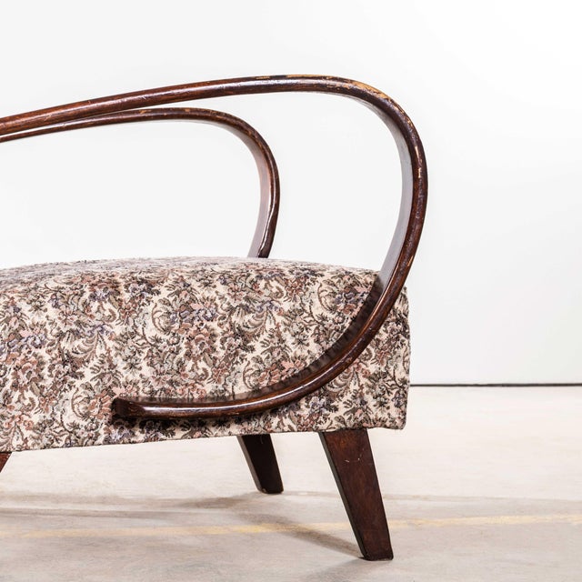 Armchair in Floral Jacquard Fabric from Jindrich Halabala, 1950s For Sale - Image 4 of 9