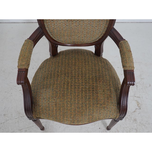 Pair of Century Louis XVI Arm Chairs For Sale - Image 10 of 18