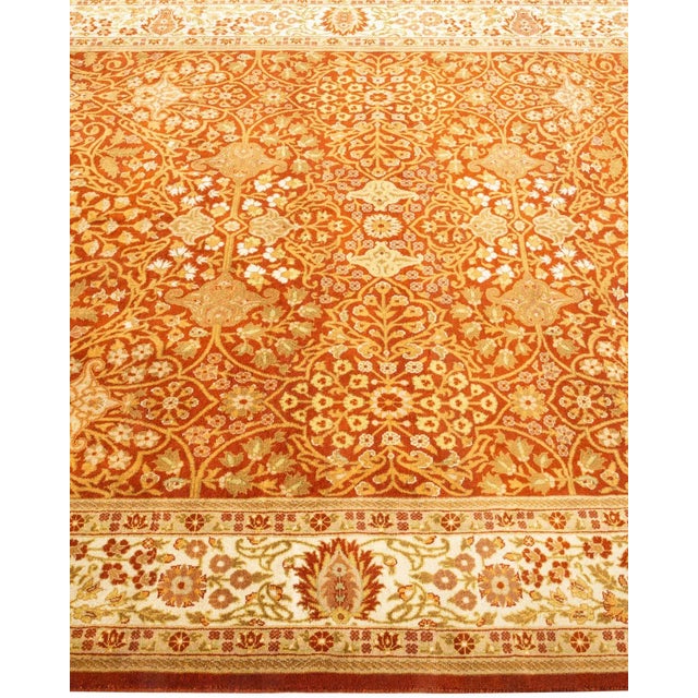 Solo Rugs Mogul, One-of-a-Kind Hand-Knotted Area Rug in Orange, 5' 1" x 8' 3" For Sale - Image 4 of 8