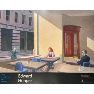 1990s Edward Hopper, "Sunlight in a Cafeteria" Yale University of Art Museum Lithographic Poster For Sale