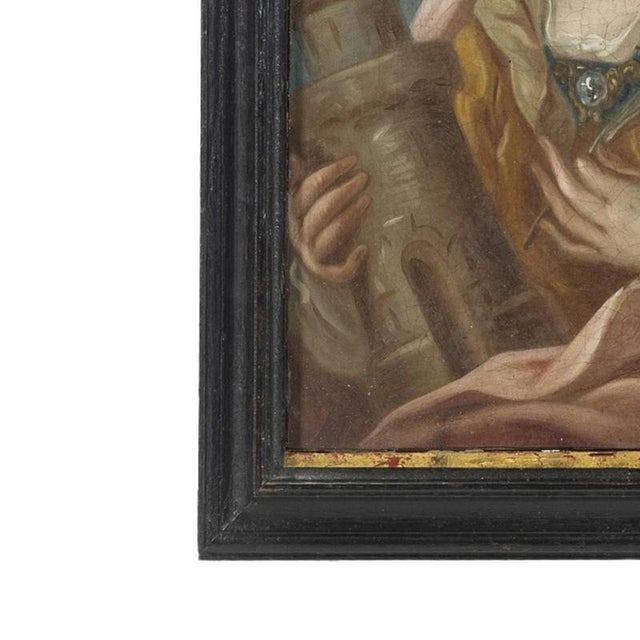 Religious Artist, Saint Barbara, 18th Century, Oil on Canvas For Sale - Image 3 of 6