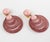 2000 - 2009 Cilea Paris Powder Pink Resin Clip Earrings Dangle Multi-Rings For Sale - Image 5 of 9