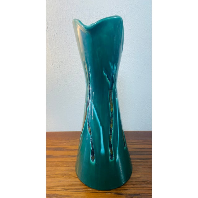 1960s 1960s Royal Haeger Emerald Drip Glaze Pitcher For Sale - Image 5 of 9
