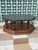 Awesome C. 1969 mid-century modern Spanish Revival style octagonal slate top coffee table with scrolled black iron...