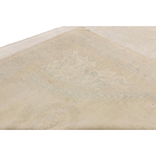 Mid 20th Century Vintage Turkish Oushak Rug With Soft Subtle Hues - 06'08 X 10'11 For Sale - Image 5 of 9