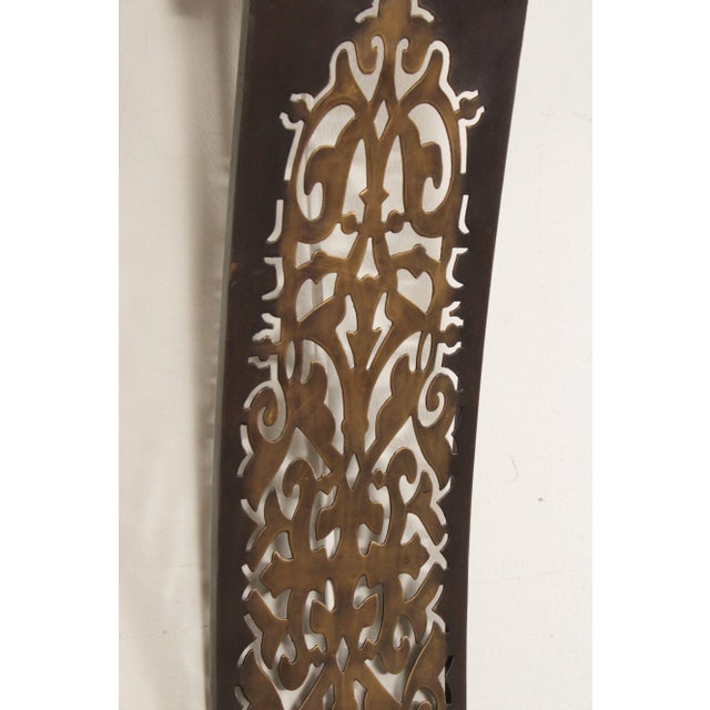 Brown Bombay Company Pair Pierced Brass Candle Wall Sconces For Sale - Image 8 of 13