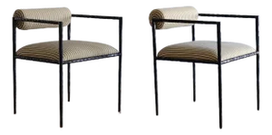 Arteriors Barbana Chairs in Helene Blanche Fabric - Set of 2