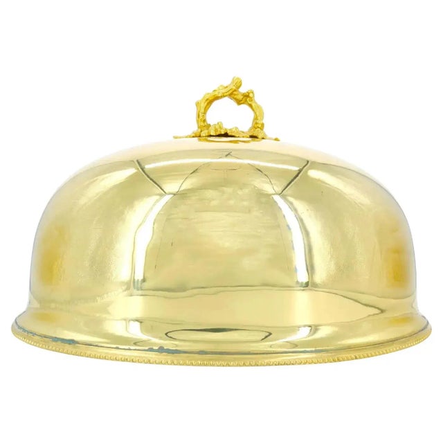 19th Century English Gilt Washed Silverplate Meat Dome by William Hutton & Sons For Sale - Image 12 of 13
