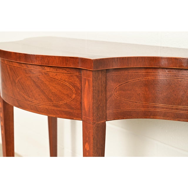 Baker Furniture Historic Charleston Federal Inlaid Mahogany Console or Entry Table For Sale In South Bend - Image 6 of 13