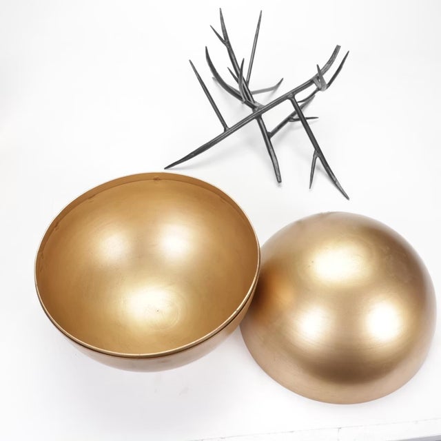 Arteriors Locust Thorn Gold Sphere Sculpture by Barry Dixon For Sale - Image 11 of 12