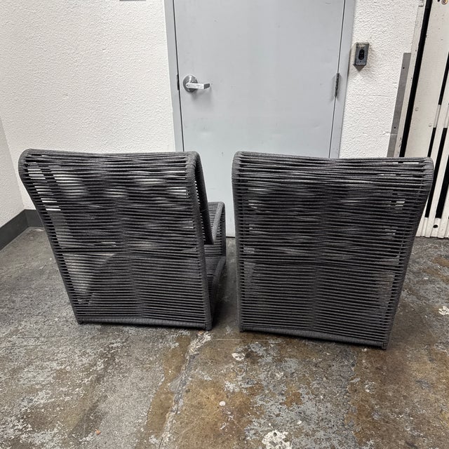 2020s Sunset West Milano Armless Club Chairs, Pair For Sale - Image 5 of 12