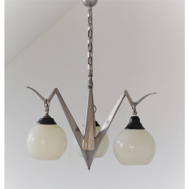 Art Deco Ceiling Lamp, 1920s For Sale - Image 4 of 7