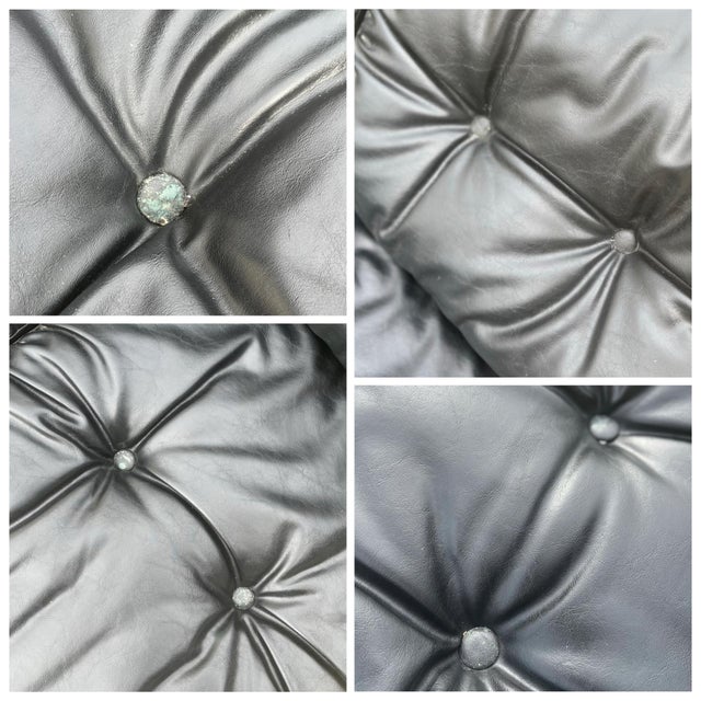 Mid Century Modern Sofa Set in Fiberglass With Black Tufted Cushions | Homecrest Style c.1960s For Sale - Image 15 of 18