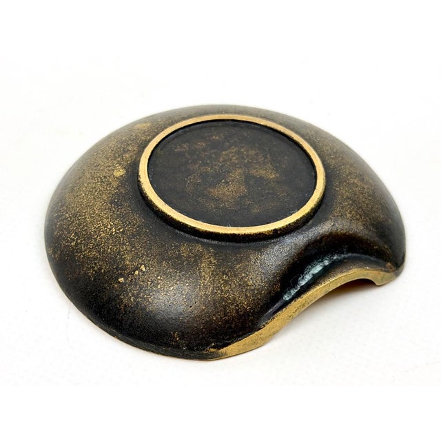 Metal Vintage Austrian Brass Ashtray attributed to Franz Hagenauer, 1950s For Sale - Image 7 of 8