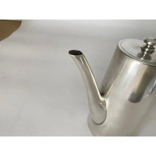 Silver 20th Century English Silvered Metal Coffee Pot For Sale - Image 8 of 12