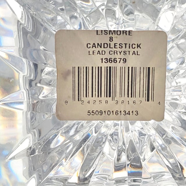 Pair of Waterford Crystal Lismore 8" Candlesticks For Sale - Image 15 of 15