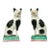 Pair of Staffordshire Pottery Seated Cats on Cushions For Sale