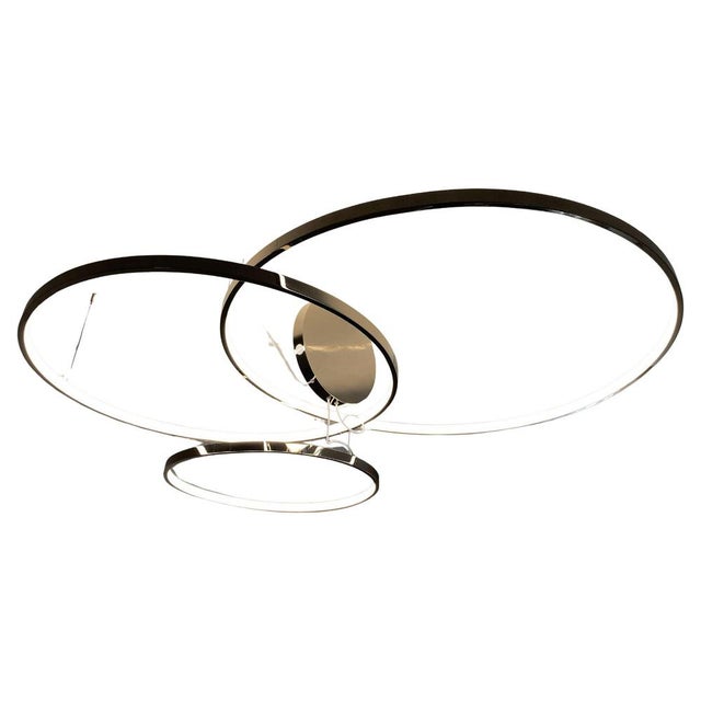Gray Plumbeo Triple Ring Suspension Light in Galvanic Plumbeo by Aggiolight For Sale - Image 8 of 8