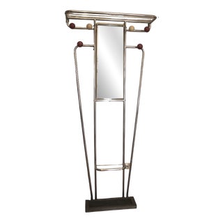 Art Deco French Coat Stand in Chromed Steel, 1940s For Sale
