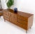 Mid 20th Century Long Walnut 9 Drawers Two Doors Mid-Century Modern Dresser Credenza Burl Accents For Sale - Image 5 of 13
