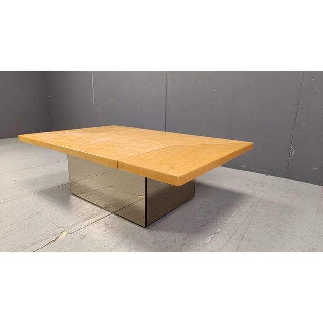 Vintage Ash Coffee Table attributed to Paul Michel, 1970s For Sale - Image 9 of 18