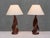Wood Sculptural Table Lamps in Mahogany by Claude Chauvy, France, 1950s, Set of 2 For Sale - Image 7 of 17