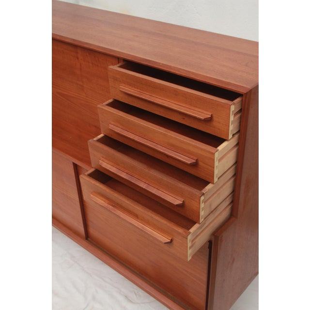 Danish Sideboard with Secretary in Teak, 1965 For Sale - Image 3 of 16